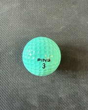 PING TEAL AND WHITE VINTAGE GOLF  BALL. NEVER USED