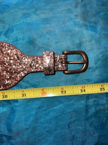 Anthropologie M Wide Tabby Belt Shimmer Glitter - Picture 8 of 8