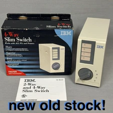 New! IBM Slim 2 Way 4 Way DB-25 Data Switch Box Parallel Port Printer Selector