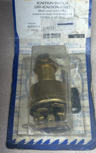 Seadog 420351-1 Brass Three Position Ignition Switch - Picture 2 of 3