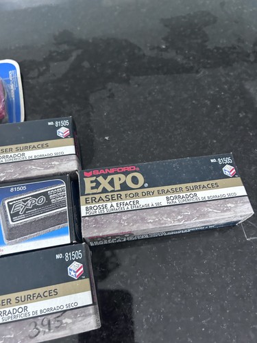 Lot of 7 Vintage Sanford Expo Dry Erase Erasers #81505 + 1 Chalkboard Eraser–NOS - Picture 5 of 9