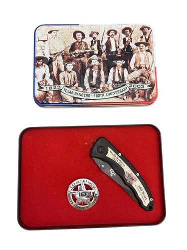 Texas Rangers Messer Abzeichen Set 180th Anniversary Smith Wesson 1823 2003