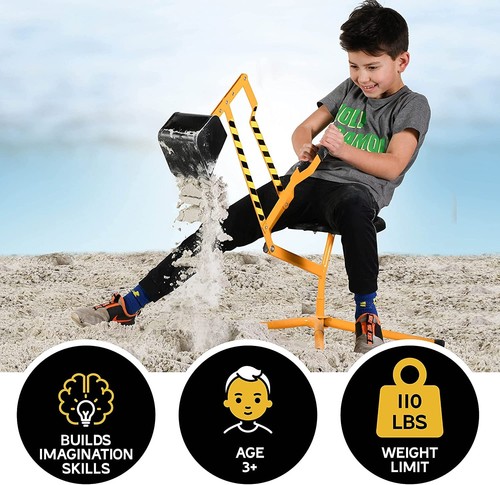 Sand Digger Kids Excavator Ride on Toy Beach Toys Outdoor Sandbox Toy Digger fo - Picture 7 of 8
