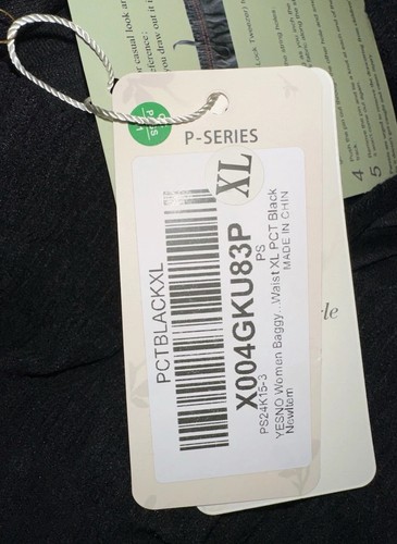 Schwarze Baggy Hose ~ Damengröße XL mit 27 1/2” Schrittlänge ~ RELAX ~ Marke YESNO ~ NEU - Bild 6 von 14