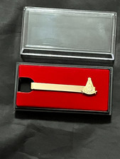 Masonic Cut Out Past Master no Square Tie Bar Necktie Gold Color NEW