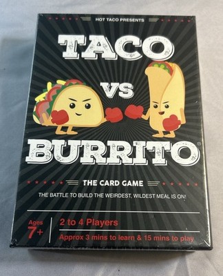 Taco vs Burrito Card Game by Hot Taco Inc Family Party Game 2 4 Players Sealed