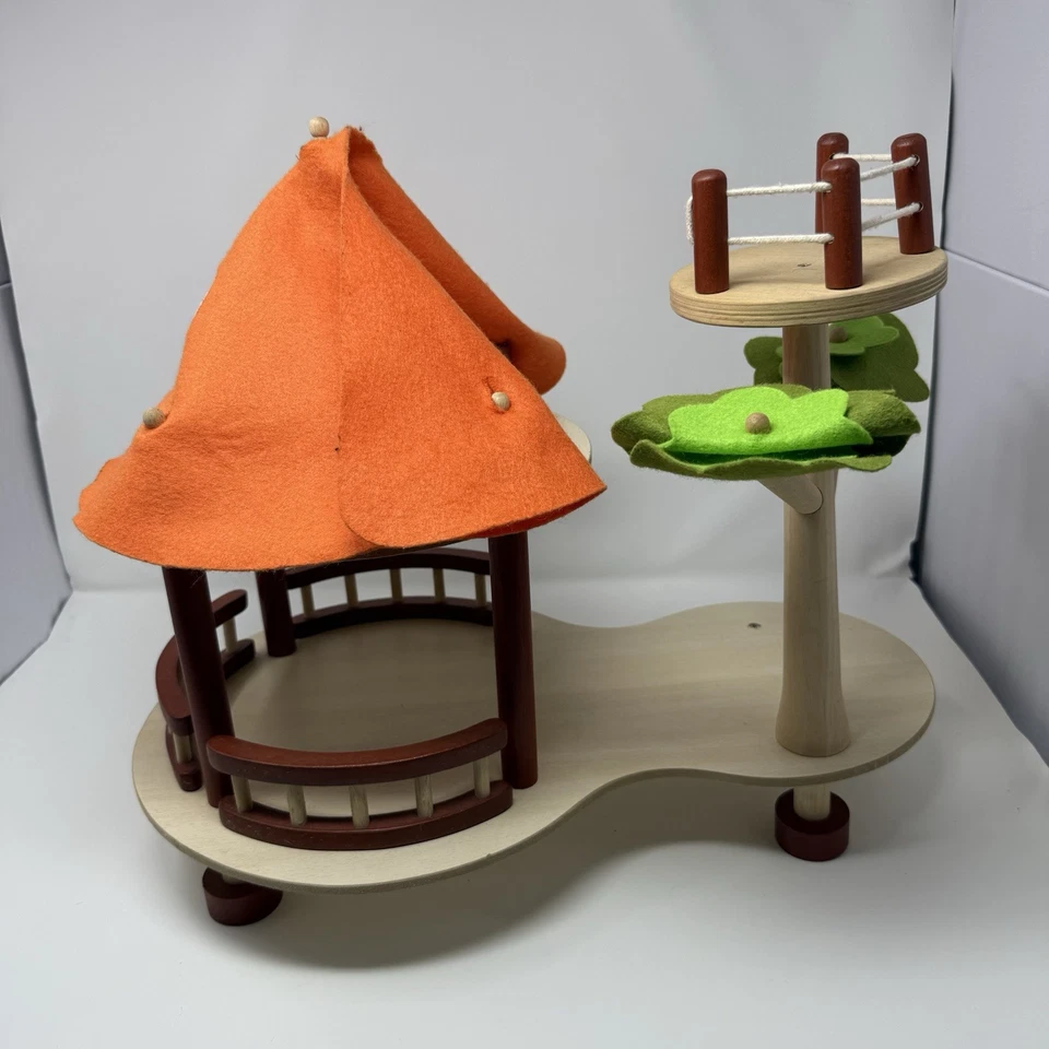 Pintoy Pottery Barn Niños Casa en el árbol de madera Jungle Lodge Juego Casa de muñecas Foto 4 de 4