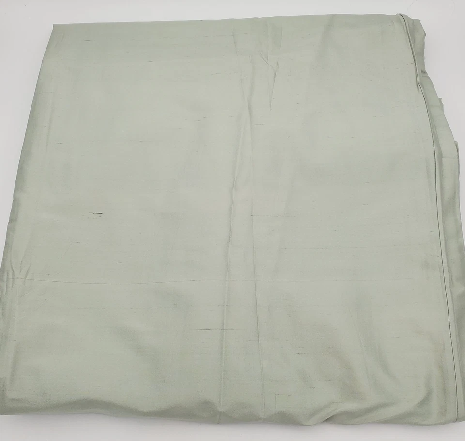 Cortinas plisadas vintage de seda 2 paneles largos forrados verde 47 x 84 Foto 3 de 4