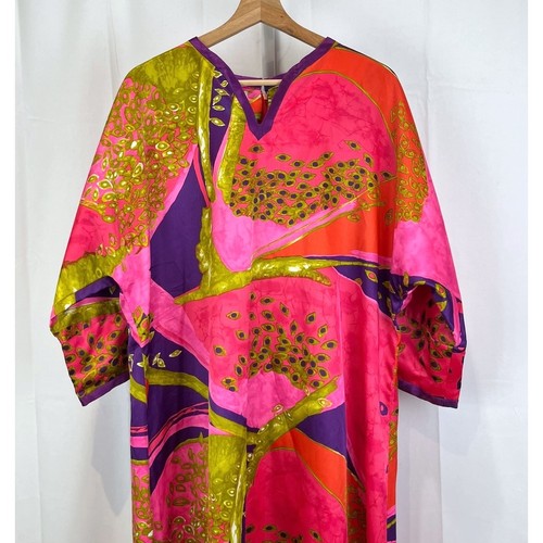TORI RICHARD Honolulu Vintage Kaftan 3/4 Kimono Ärmel Maxikleid Mehrfarbig 10 - Bild 5 von 13