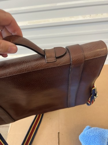 POLO Ralph Lauren Vintage Classic Cowhide Leather Messenger Bag - Picture 11 of 24