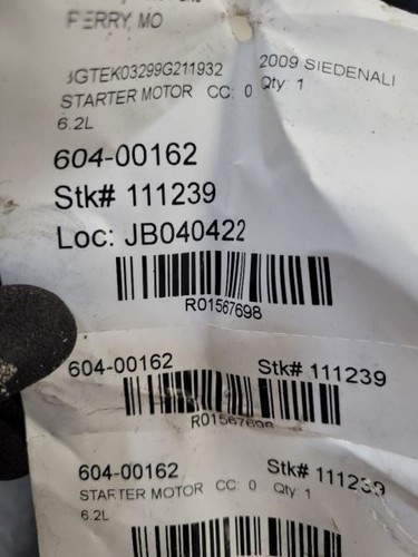 2009-15 CHEVROLET EXPRESS 2500 VAN Starter Motor - Picture 6 of 12