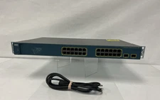 Cisco Catalyst C3560 WS-C3560-24PS-S 24-Port POE Switch w/ Power Cord #3