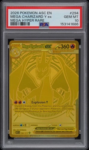 2026 POKEMON ASC EN-ASCENDED HEROES MEGA HYPER RARE MEGA CHARIZARD Y EX PSA 10