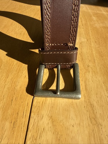 Herren Too Grain Leder Braun Gürtel Freizeit Echt Leder Größe 54 Made In India - Bild 2 von 7