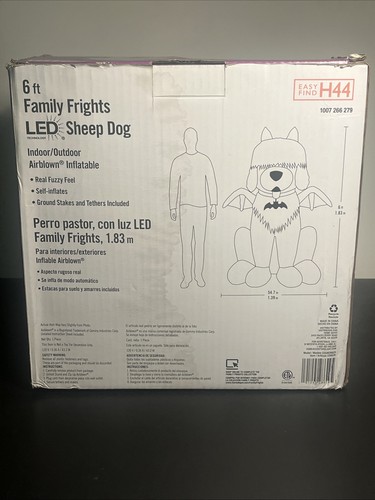 FAMILY FRIGHTS 6’ LED SCHAF HUND LUFTGEBLASEN AUFBLASBAR HALLOWEEN - NEU IN VERPACKUNG - Bild 5 von 10