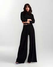 ONE  TEASPOON Start Me Up Wide LegPants - Black Size Medium/6 NWT 