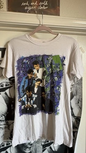 Vintage 1990 New Kids On The Block Band Tour Tee T-Shirt Sz 1990s vintage concert t-shirt, vintage, single stitch, B+ condition