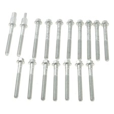 Cylinder Head Stretch Bolt Set of 16 Kit Compatible with Chevy Pontiac Olds