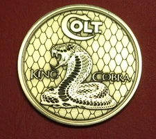 Colt Firearms King Cobra Display Case Bronze Medallion