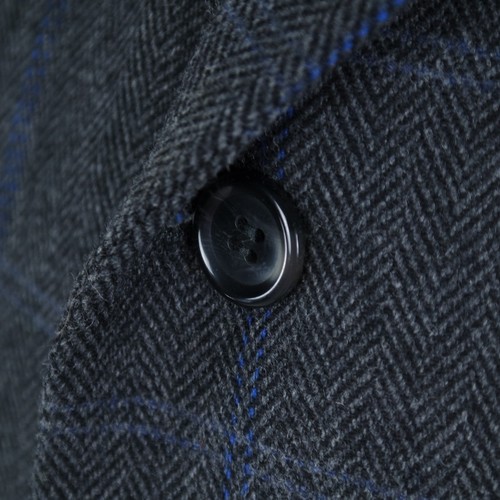 Fischgrät Tweed Sakko 46 S US Größe Herren Dunkelgrau Wolle Sport Mantel Blazer - Bild 8 von 12