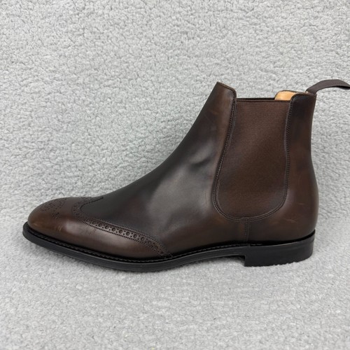 Churchs Botas Hombres 11 Zapato Marrón Eaton Chelsea Punta de Ala Cuero Tobillo Motociclista 2 - Imagen 2 de 12