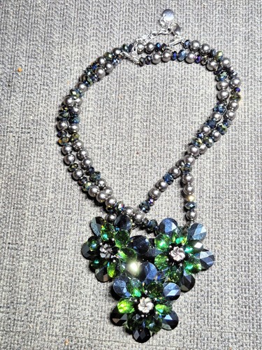 MAGICAL Butler & Wilson FLORAL Crystal STATEMENT Halskette NEUWERTIG, ungetragen + VERPACKT - Bild 9 von 14