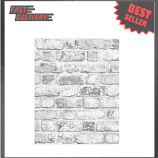 Grey Brick Peel and Stick Wallpaper 17.3 x 78.7 Inches Vinyl Removable Wall