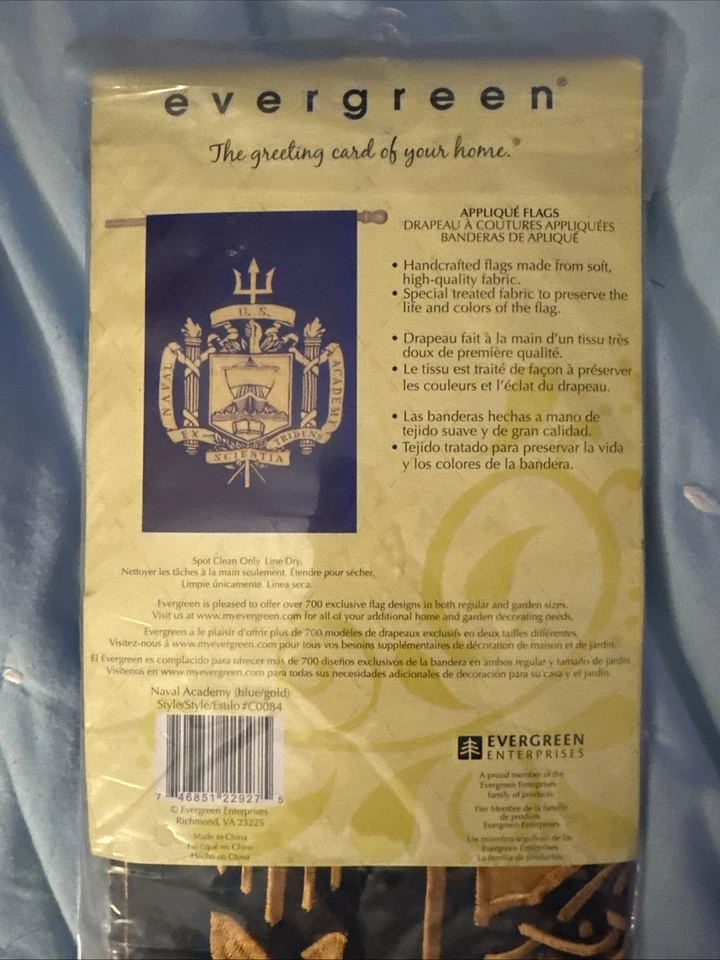 Academia Naval Bandera Azul/Dorada Aplicada NCAA 28" x 47" NCAA Foto 4 de 4