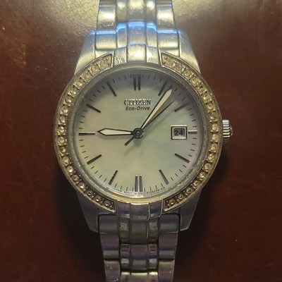 Citizen Eco-Drive Silhouette Crystals Stainless Steel Women's Watch EW1841-66D