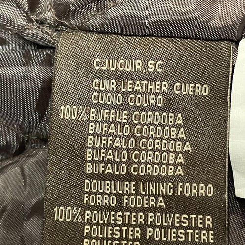 Chaqueta de cuero marrón búfalo XL acolchada forrada con cremallera abrigo informal Celio para hombre - Imagen 9 de 14