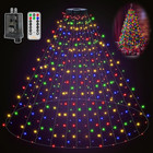 Christmas Tree Lights 400LED 8.2Ft*16 Strings with Ring, 8 Lighting Modes 3 Time