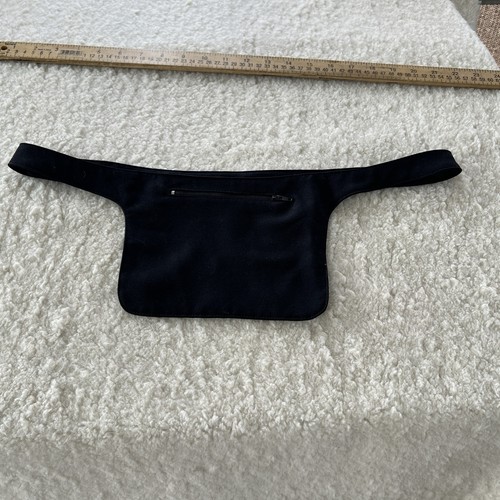 Fanny Pack Soft Sport Money Holder Waist Festival Pouch Thin Black Adjustable - Picture 6 of 10