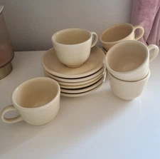 Fiesta ware ivory cup and sauce set of 6