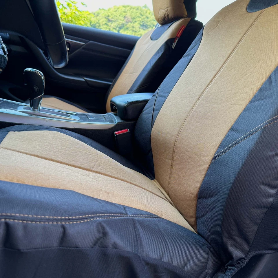 Fundas de asiento de auto delanteras de lona impermeables negras tostadas para Hyundai XG300 350 Foto 4 de 4