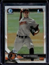 2018 Bowman Draft Grayson Rodriguez Chrome Refractor 1st #BDC-73 Orioles