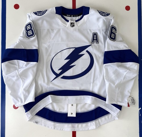 Tampa Bay Lightning Nikita Kucherov Adidas Team Issued MiC NHL Hockey Jersey 56 - Picture 1 of 9