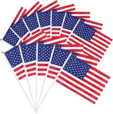 12 Pack Small American Flags Mini American Flag/Us Flags on Stick 8X12 Inch US A