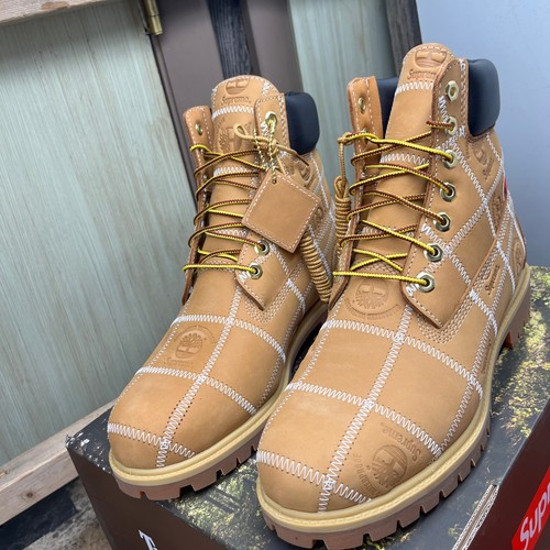 Supreme x Timberland 6" Premium Waterproof Boot Patchwork Wheat Herren 9 NEU - Bild 6 von 8