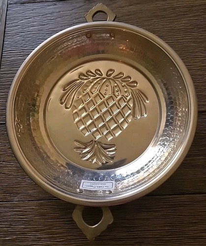 Vintage Copper Plated Pineapple Pattern Baking Jello Mold Patina Metalware - Imagen 5 de 7