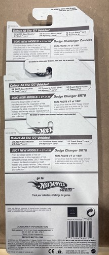 Hot Wheels 2007 New Models - Dodge Charger SRT8 #007 + Challenger #01 - Picture 3 of 3