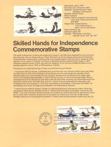 7709-13c-Skilled-Hands-Stamp-1717-20-Souvenir-Page