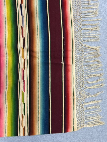 Chimayo Decke Weben Läufer New Mexico 40er Vintage Antik 68"" x 28"" Dekor #7 - Bild 8 von 9