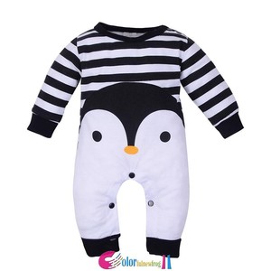 Newborn Infant Baby Boy Girl Penguin Romper Jumpsuit Bodysuit