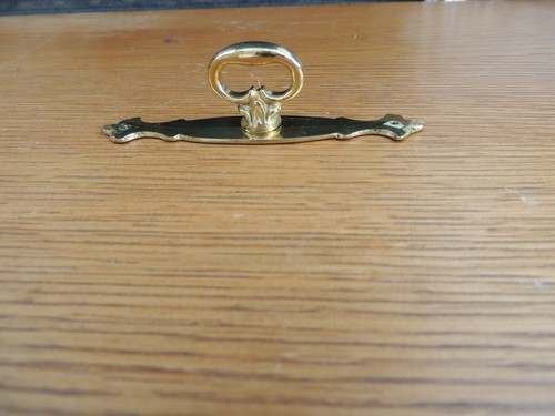 8 neue ultrahelle Messing Schubladen/Türgriffe mit BK Platte Schrank/Möbel. Hardware~#616 - Bild 7 von 7