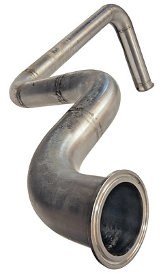 2'' Stainless Steel Sanitary Pipe Spool 50'' Curved Tri Clamp Tubing