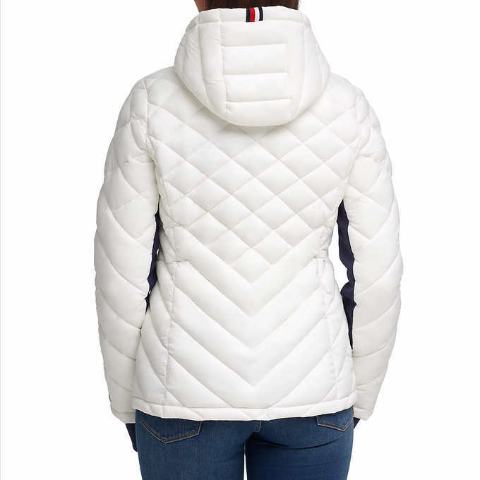Tommy hilfiger ladies packable jacket white Clearance