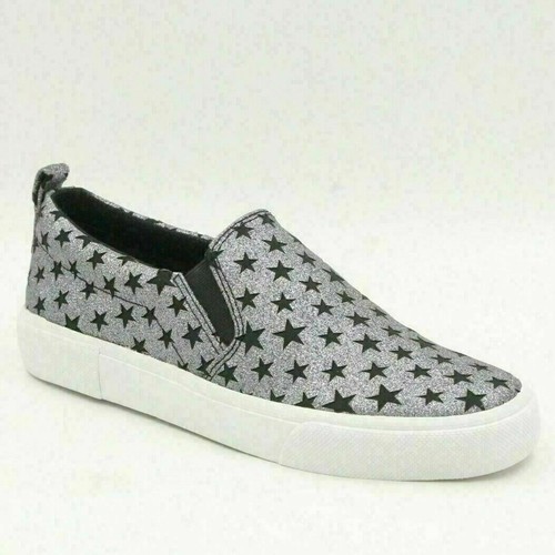 Jessica Simpson Women Slip On Sneaker Danika Black Gunmetal Starry Night Glitter - Afbeelding 1 van 3