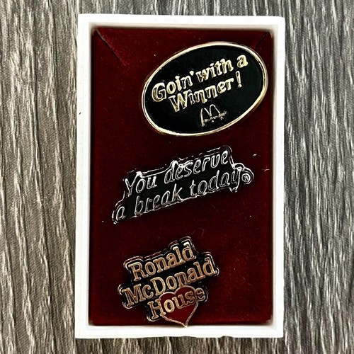 Vintage McDonalds Ronald McDonald House Lapel Pins - Nice Collectible Set of 3! - Picture 2 of 3