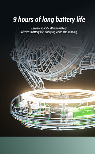 Quiet USB Desk Fan with 90° Oscillating Head - 3 Speed, Wall Mountable Personal - Picture 10 of 24