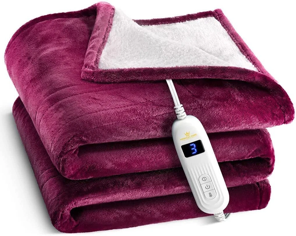 Heated Blanket with Hand Controller - 10 Heat Settings and Auto Shut-Off 50x60 - Image 3 of 4